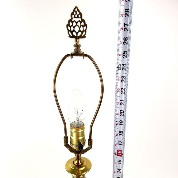 Vintage Hollywood Regency Swan Polished Brass Table Lamp 28” H - Picture 13 of 13